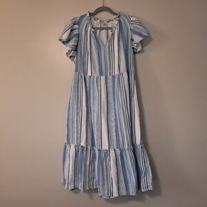 Wonderly Blue & White Stripe Dress